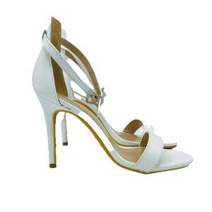 ZriEy Heels Womens Size 6 M White High Heels Stiletto Ankle Strap Open Toe Shoes